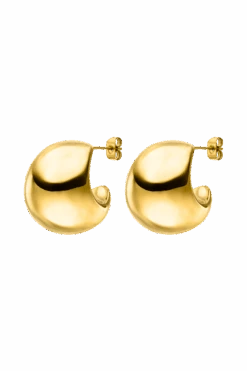 Avenue Chunky Hoops 14K Gold Plated