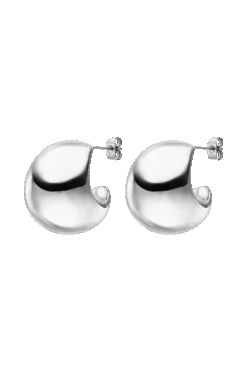 Avenue Chunky Hoops Silver