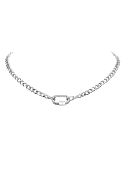 Éclat Cuban Necklace Silver
