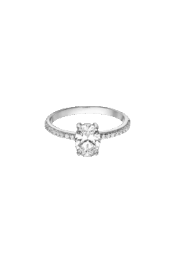 Brilliant Oval Ring Silver