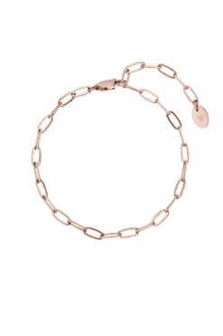 Bicycle Chain Bracelet 14K Rose Gold Plated