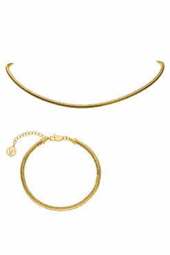 Avenue Snake Chain Set Gold